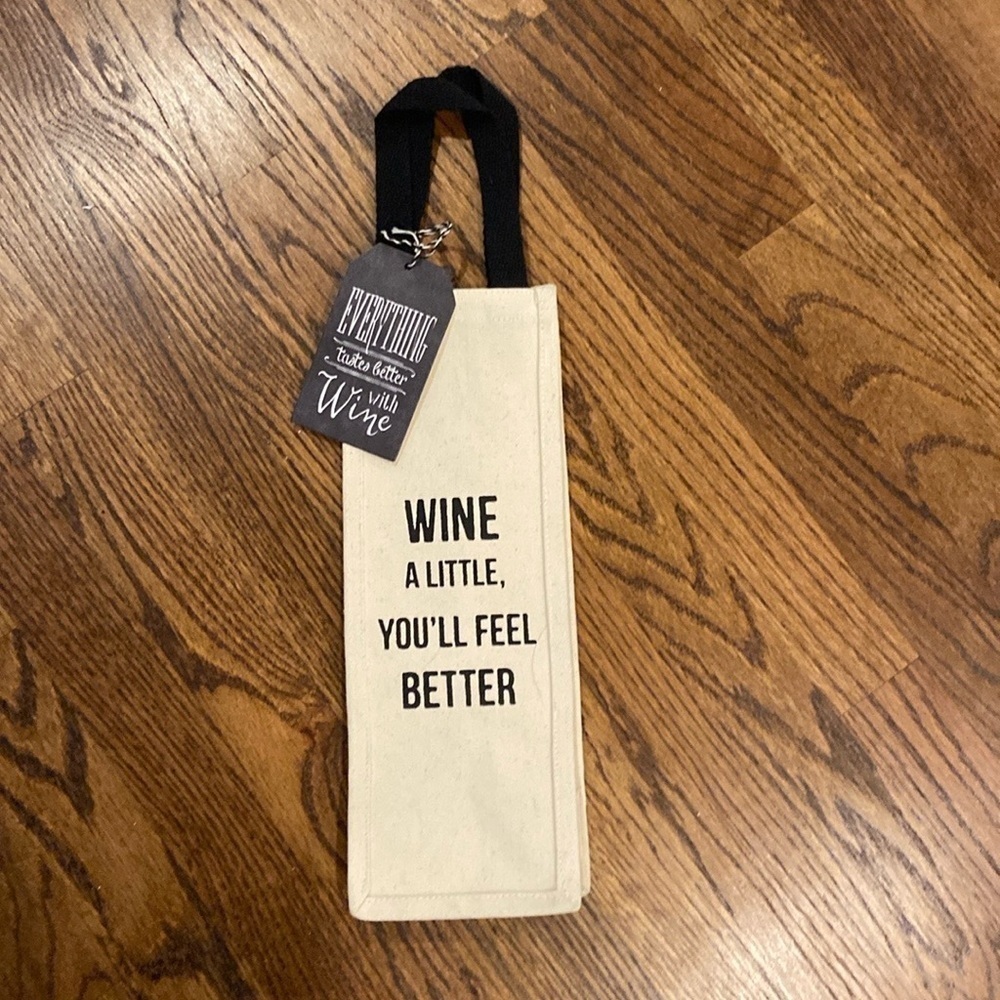 NWT Canvas Wine Bag